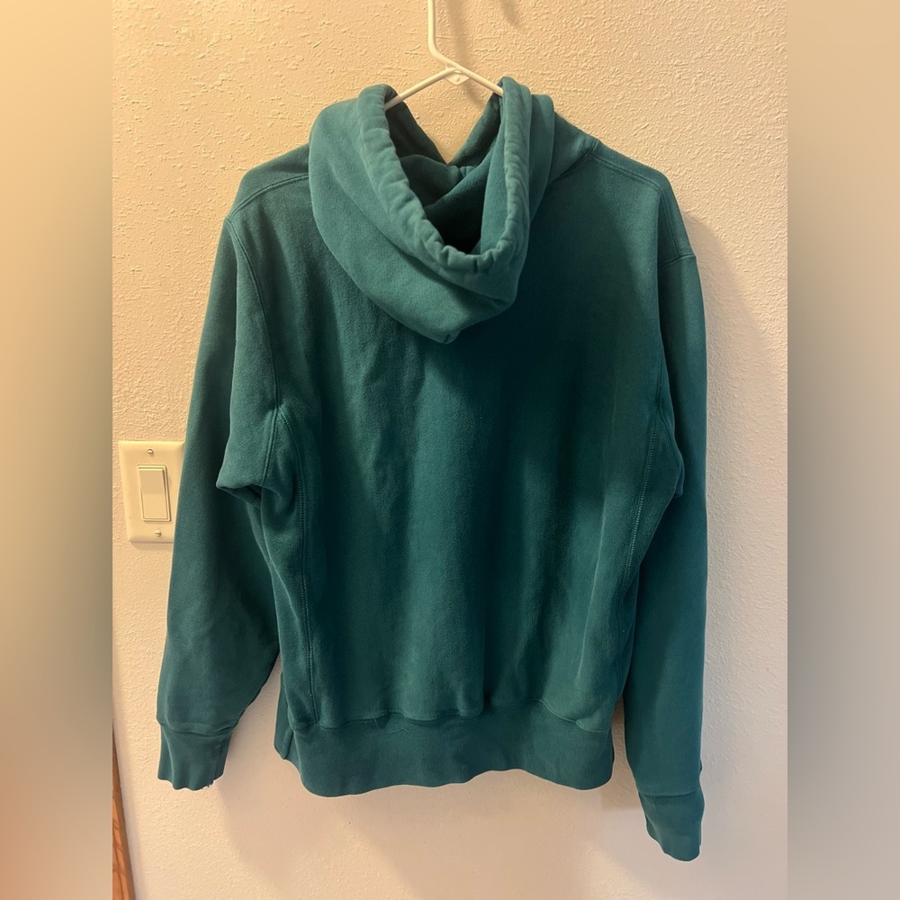 Champion Reverse Weave Teal Green Hoodie - Picture 3 of 4